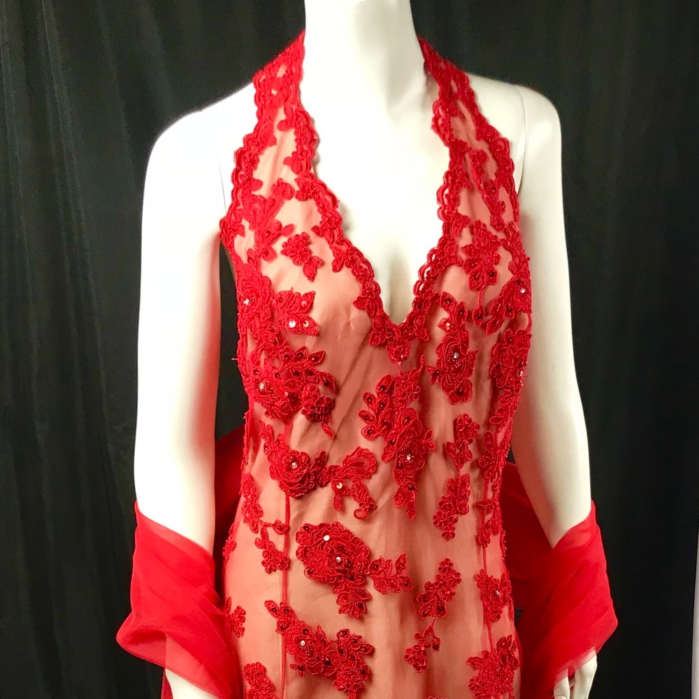Jovani red lace dress Sz. 20 JW 0640